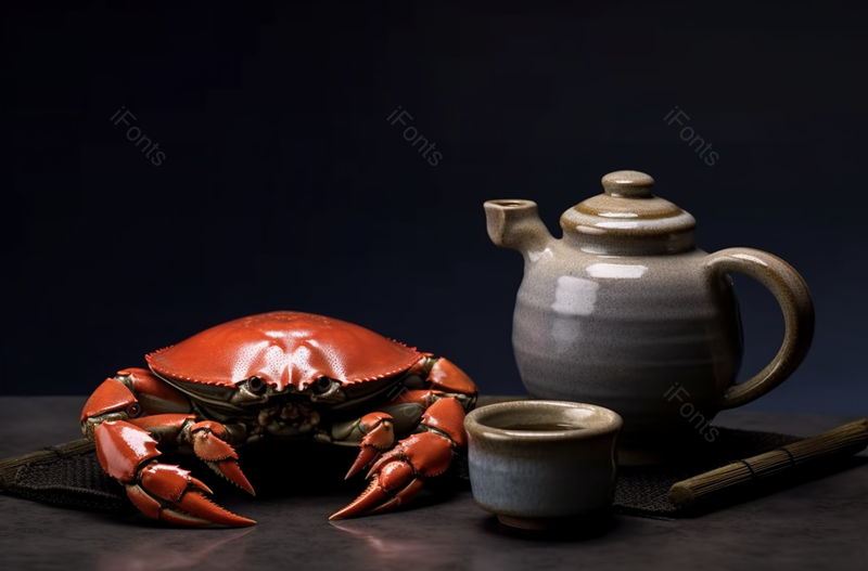 秋天海产节日酒壶饮食大闸蟹螃蟹,高清,摄影图,摄影图片,图片大全,摄影图免费下载